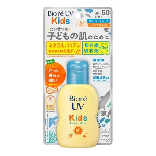 Biore UV Kids Pure Milk Sunscreen SPF50+/PA+++ 70ml  (Physical Sunscreen)