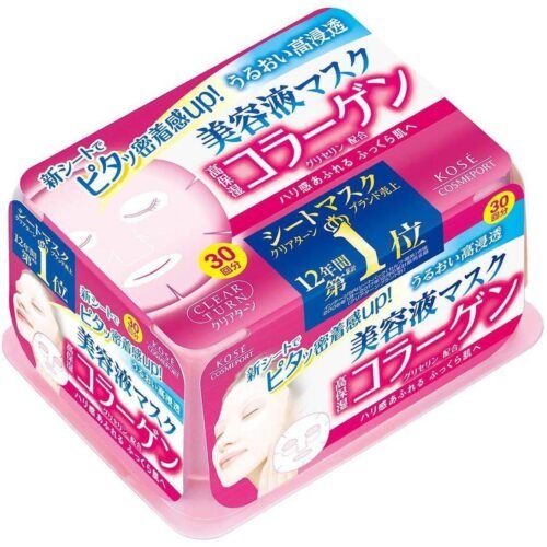 Kose Clear Turn Collagen Mask (Moisturizing Face Mask) 30 Sheets